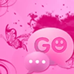 sms pro theme pink heart android application logo